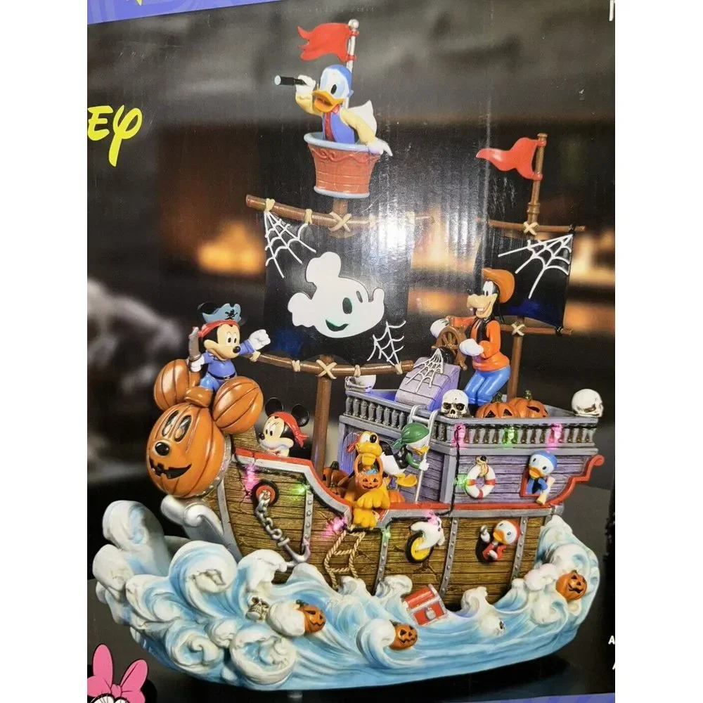 Disney Halloween Animated Pirate Ship with Lights And Music Mickey Mouse